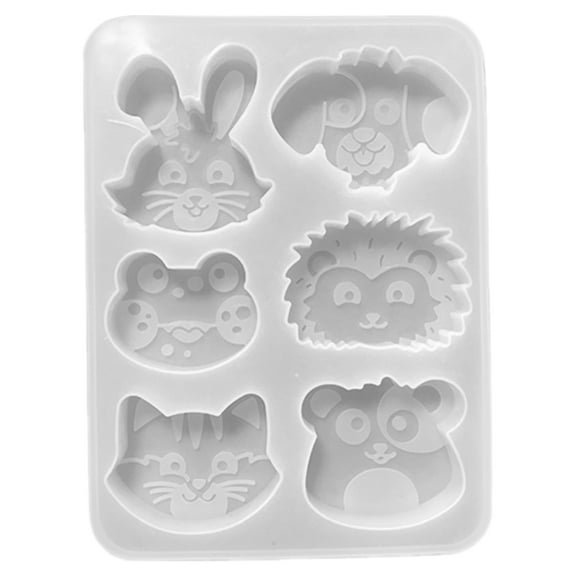 6-Cavity Silicone Soap Molds Animal Candle Molds for Soap Candle Candy Jelly Chocolate Molds Cake Molds Fondant Molds