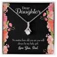 thumbnail image 2 of To My Daughter Dad's Baby Girl Alluring Ribbon Necklace Message Card, 2 of 7