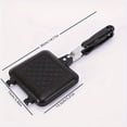 thumbnail image 3 of 1pc Double-Sided Non-Stick Sandwich Maker, Aluminum Square Griddle for Steak, Waffles, and Baking- No Power Supply Needed, 3 of 7