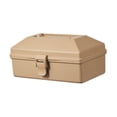 thumbnail image 2 of S SERENABLE Portable Tool Box Large Capacity Lightweight with Handle Outdoor Storage Bin Light Brown, 2 of 9