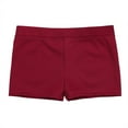 thumbnail image 5 of LiiYii Boys Girls Ballet Dance Shorts Kids Compression Athletic Gymnastics Yoga Fitness Running Burgundy 6, 5 of 6