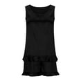 thumbnail image 6 of Aofany Women Sleepwear Set Sleeveless Strap Nightwear Satin Tank Top Pajama Sets, 6 of 8