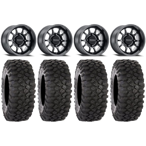 Method 409 15" Black (4 3) Wheels 30" XC450 Tires Sportsman RZR Ranger
