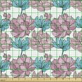 thumbnail image 2 of Garden Art Fabric by the Yard, Summer Time Succulents Exotic Flora Plantation Jungle Setting, Decorative Upholstery Fabric for Chairs & Home Accents, Blue Pale Fuchsia by Ambesonne, 2 of 5