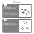 thumbnail image 2 of Speravity 1 Juego de Clips para espejo, soporte de estilo Simple, Clip montado en Metal, práctico accesorio de cristal, estabilizador, colgador de espejos Herramientas y ferretería Clip cuadrado Speravity TO008096-02B, 2 of 6