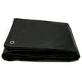 Harpster Tarps 10 ft. x 10 ft. Heavy Duty 6 oz. Black Poly Tarp 12 Mil Thick