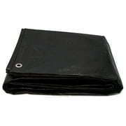 Harpster Tarps 20 ft. x 20 ft. Heavy Duty 6 oz. Black Poly Tarp 12 Mil Thick