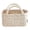 color, variant on Btidfty Women Quilted Fabric Storage Basket Large Capacity Underwear Sundries Laundry Basket Lightweight Foldable Cotton Storage Pouch Travel Carring Tote Bags (White S)