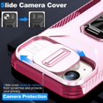 thumbnail image 4 of Funda para GANGXUN iPhone 15 - Soporte metálico, Función magnética, Rosa, 4 of 6