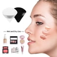 thumbnail image 5 of 2Pcs Powder Puff Triangle Makeup Puff Soft Cosmetic Sponge Reusable Makeup Powder Sponges with Strap for Loose Powder Foundation Eyes Corners Wet Dry Makeup (Black/white), 5 of 5