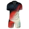 thumbnail image 2 of Akiihool Men's Casual 2 Piece Outfits Set Summer Tracksuit Beach Set (Red,3XL), 2 of 3