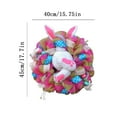 thumbnail image 3 of 20 Inch Easter Wreath for Front Door Easter Door Decorations Easter Egg Wreath Gifts Party Holiday Wall Home Window Decor Spring Flower, 3 of 9