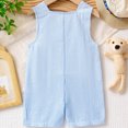 thumbnail image 5 of TOWED22 Baby Girl Clothes Newborn Girl Outfit Ruffle Sleeve Romper Bodysuit Headband 0-18 Month Summer Light Blue,12-18 M, 5 of 8