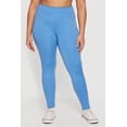 thumbnail image 3 of Women's Plus Size Solid High Waisted Leggings with Cell Phone Pockets, 3 of 5