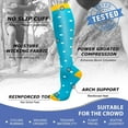 thumbnail image 5 of 8 Pairs Medical Sport Copper Compression Socks With Anti-slip Silicone for Women & Men Circulation 15-20 mmhg is Best Support for Athletic Running Cycling, Nursing, Travel, 5 of 7