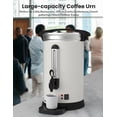 thumbnail image 2 of 18l double wall stainless steel commercial coffee urn con drip tray, quick brew electric beverage dispenser para catering, church, oficina, 2 of 5