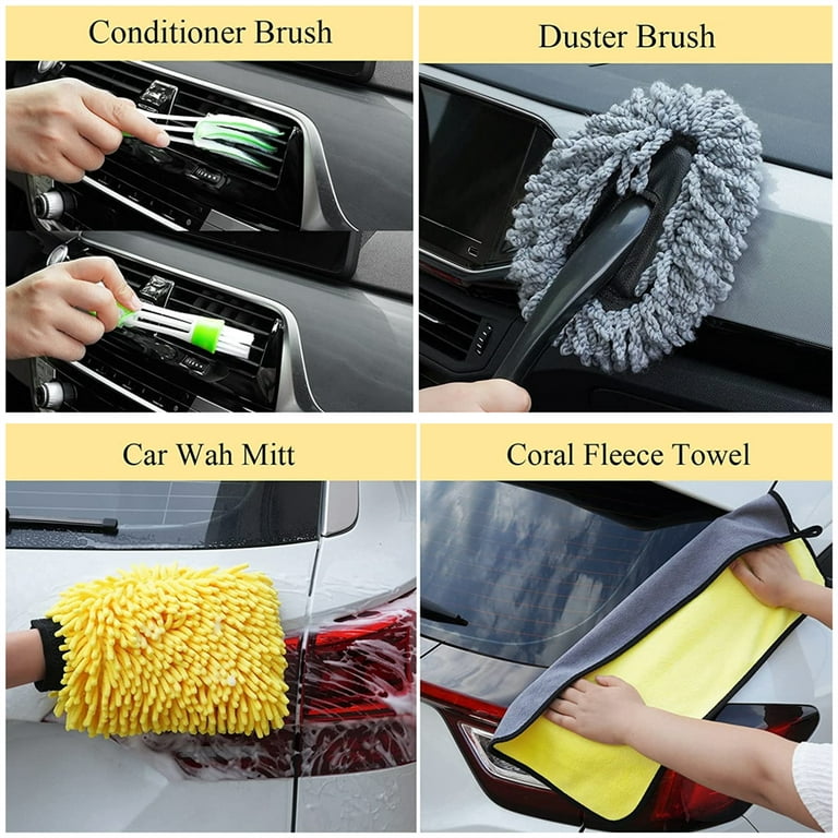 Drive Car Wash Kit14 Pcs Car Cleaning Kit Exterior & Interior Car Detailing  Kit