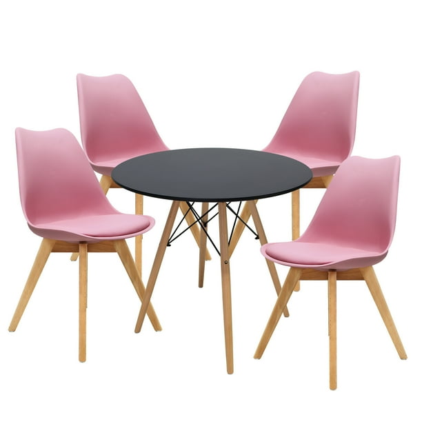 Set de 4 Sillas y Comedor Mundo In Set de 4 sillas Frankfurt y Mesa Redonda de 80 Cm