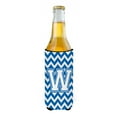 thumbnail image 2 of Carolines Treasures CJ1045-WMUK Letter W Chevron Blue and White Ultra Beverage Insulators for slim cans  Slim Can, 2 of 2