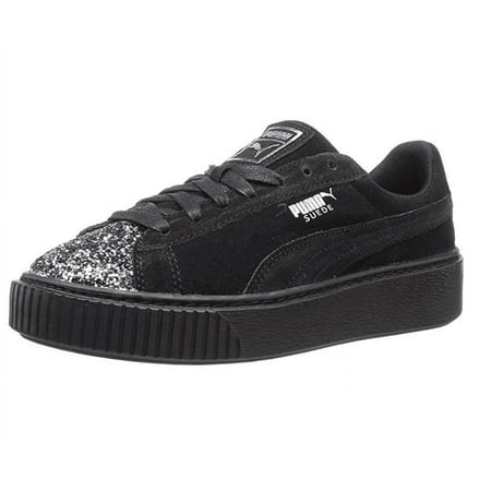 Puma Suede Platform Crushed Gem Casual Womens Shoes Size 8, Color: Black