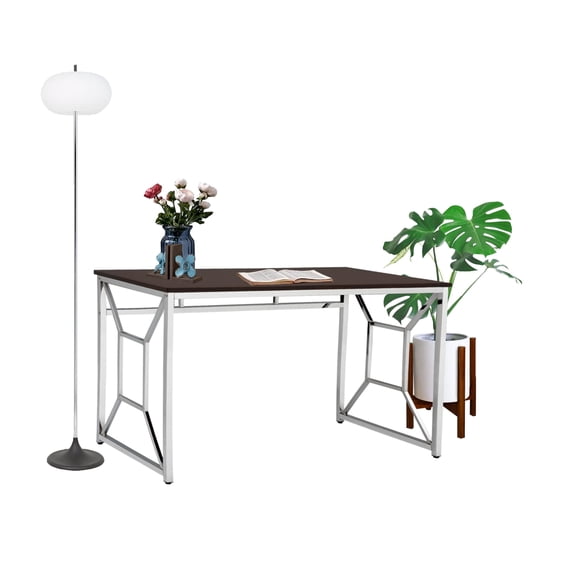 Home Office Desks, Martha Office Workspace Desk MDF/ In Brown, Brown Office Desks,Engineered Wood Computer Desks, Furniture Office Desks & Work Surfaces