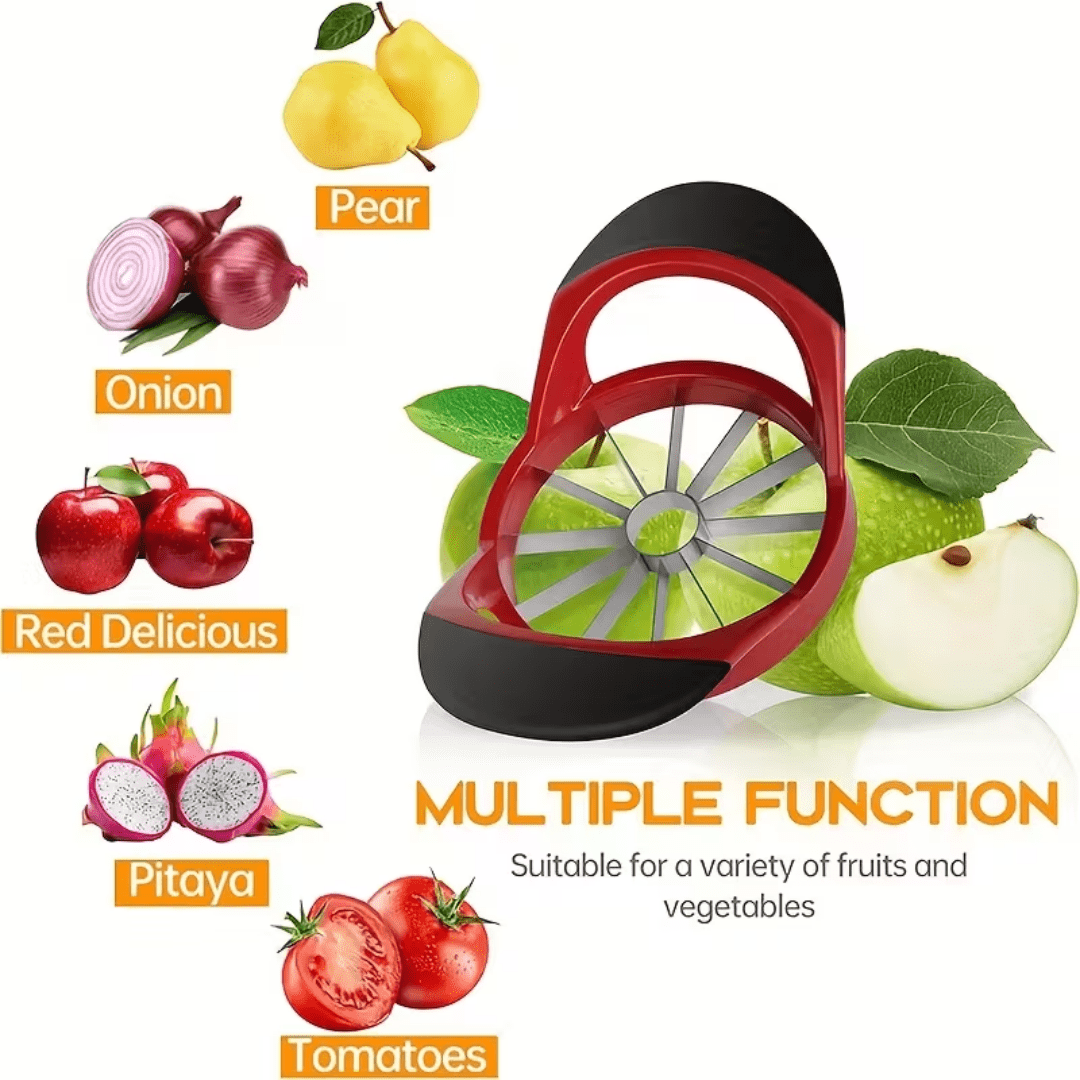 Apple Cutting Machine Slicer, Stainless Steel Apple Corer, 4.72-Inch Apple Slicer Tool With 12 Ultra Sharp Blades, Lightweight Apple Slicer And Corer With Anti Slip Handle