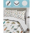 thumbnail image 4 of Palm Trees Twin XL Size Down Alternative Comforter, Lightweight Comforter Quilt Bedding Set with Pillow Shams Summer Botanical Tropical Plants Kayaks All Seasons Bed Comforter Duvet Insert 68"x98", 4 of 7