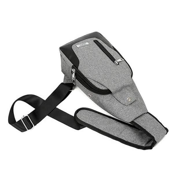 Fiudx Bolso de Pecho Multifuncional, Diseño de Carga Usb, Función Antirrobo, Gran Capacidad de Almacenamiento, Bolso Bandolera Informal, Uso Versátil En Exteriores, Mochila de Moda, Ligero y Cómodo d