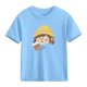 thumbnail image 5 of Blusas y camisas de manga corta con cuello redondo para niños Camiseta de verano de manga corta estampada para niñas Jersey elegante de cuello redondo para niñas Top de algodón para niños, 5 of 6