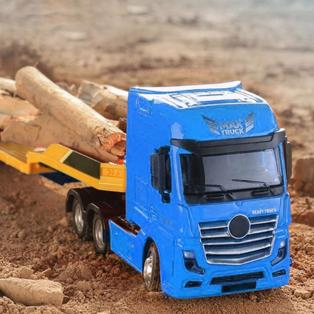 Jouet de Remorque à Plateau, 1: 50 Jouet de Modèle Statique de Camion de Chantier en Alliage pour Enfants Garçons