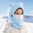 thumbnail image 6 of NOLDARES Kids Ski Mask for Boys Girls,Balaclava Fleece Winter Face Mask Hat for Kids Toddler, Warm Hood Neck Scarf(K109-Sky Blue), 6 of 9