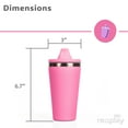 thumbnail image 5 of Re-Play 10 oz Insulated Stainless Steel Sippy Cups 2-Pack - No-Spill Toddler Cups, Pink/Lime Green, 5 of 10