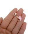 thumbnail image 3 of Accesorios de zapatos de moda en forma de corazón, 6 piezas, charms para cordones de zapatos, tono dorado y rosa, 3 of 5