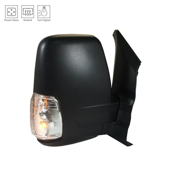 New Aftermarket  Premium Power Passenger Side Door Mirror Heated LK4Z17682CB fits 2022-2025 Ford e-Transit::With Low Roof