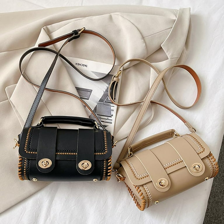 DIY Shoulder Bag Making Kit PU Leather Knitting Crochet Bag Making