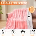 thumbnail image 3 of Electric Heated Blanket Throw Size 50''x60''-Control Heating Blanket, Soft & Warm Flannel 10-Level Temperature Control, 8 Hours Auto Off, Rapid Heating & Overheat Protection, 3 of 14