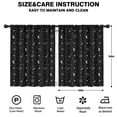 thumbnail image 2 of Blackout Kids Curtains,Black White Star Moon Planet Comet Pattern Childrens Insulated Curtains Set Of 2,Bedroom Essentials,Toddler Room Decor 42x54in(106x137cm), 2 of 5