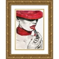 thumbnail image 1 of Tashe 11x14 Gold Ornate Wood Framed with Double Matting Museum Art Print Titled - Ready for Kiss, 1 of 4