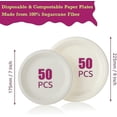 thumbnail image 2 of Juego de platos y cubiertos desechables de 250 piezas, kit de vajilla de bagazo compostable que incluye platos de papel de 7 y 9 pulgadas, compatibles, cuchillos y cucharas com, 2 of 5