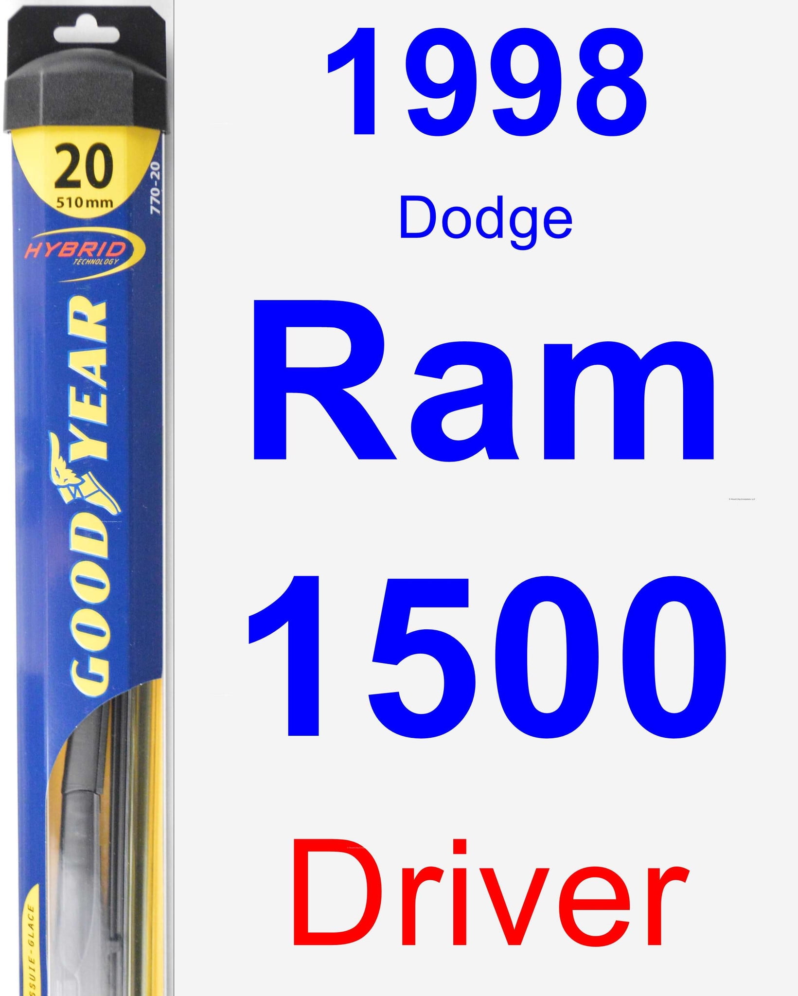 1998 Dodge Ram 1500 Driver Wiper Blade Hybrid