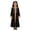 Black, variant on Girls Abaya Kids Long Sleeve V Neck Lace Prayer Dress Middle Arabic Kaftan Dress (4-13Y)