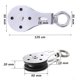 thumbnail image 2 of Bloques de polea de acero inoxidable resistentes a la corrosión, rodamientos para equipos de fitness profesionales, accesorio para canoa y kayak con capacidad de peso de 300 kg para una mayor, 2 of 5