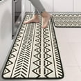 thumbnail image 2 of Kitchen Rugs Sets Of 2,White Geometric Triangle Chevron Pattern Anti Fatigue Kitchen Mat Rugs Non Slip Washable,Decorative Kitchen Floor Mats for Kitchen,Sink,Laundry,17"x47"+17"x47", 2 of 5
