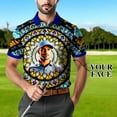 thumbnail image 3 of HOMYGIFTS Custom Face Men’s Golf Polo Shirt – Personalized Stained Glass Mandala Design, Unique Gift for Golfers & Special Occasions, 3 of 10