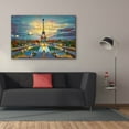thumbnail image 3 of Epic Graffiti 'Paris France Fontaines de Chaillot and Eiffel Tower seen from the Place du Trocadero' by Pedro Gavidia, Canvas Wall Art, 60"x40", 3 of 8