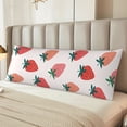 thumbnail image 2 of Balery Hand Drawn Strawberry Funda Protectora para Almohada Corporal de Algodón Hipoalergénico con Cierre(55 x 21 pulgadas), Almohadas No Incluidas, 2 of 7