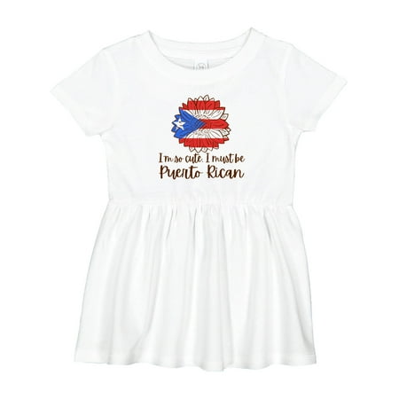 

Inktastic I m So Cute I Must Be Puerto Rican Sunflower Girls Baby Dress