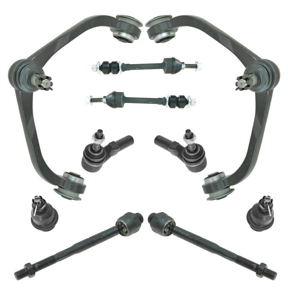 TRQ 10pc Control Arm Ball Joint Inner Outer Tie Rod Sway Bar Link Set for Dakota PSA58861