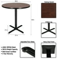 thumbnail image 4 of Hampden Furnishings Bennet Collection Steel Frame 36" Round Top, X Base, 36" Height Cafe Table, Black Frame/Mahogany Top, 4 of 5