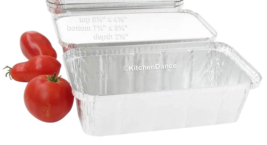 2 lb. Disposable Aluminum Foil Loaf Pan with Crimpon Board Lid 212L